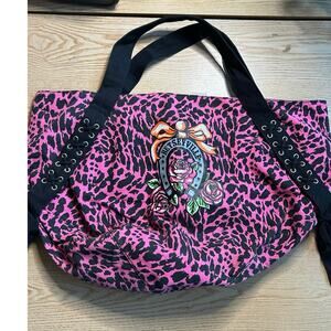 New Betsey Johnson Betsyville Animal Prt Purse Handbag Tote Bag Overnite 23”x16”
